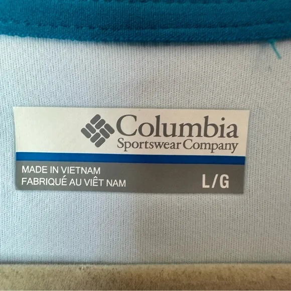 Columbia Women’s Long Sleeve Teal Blue Omni-Shade UV Protection Top Large - Picture 6 of 9